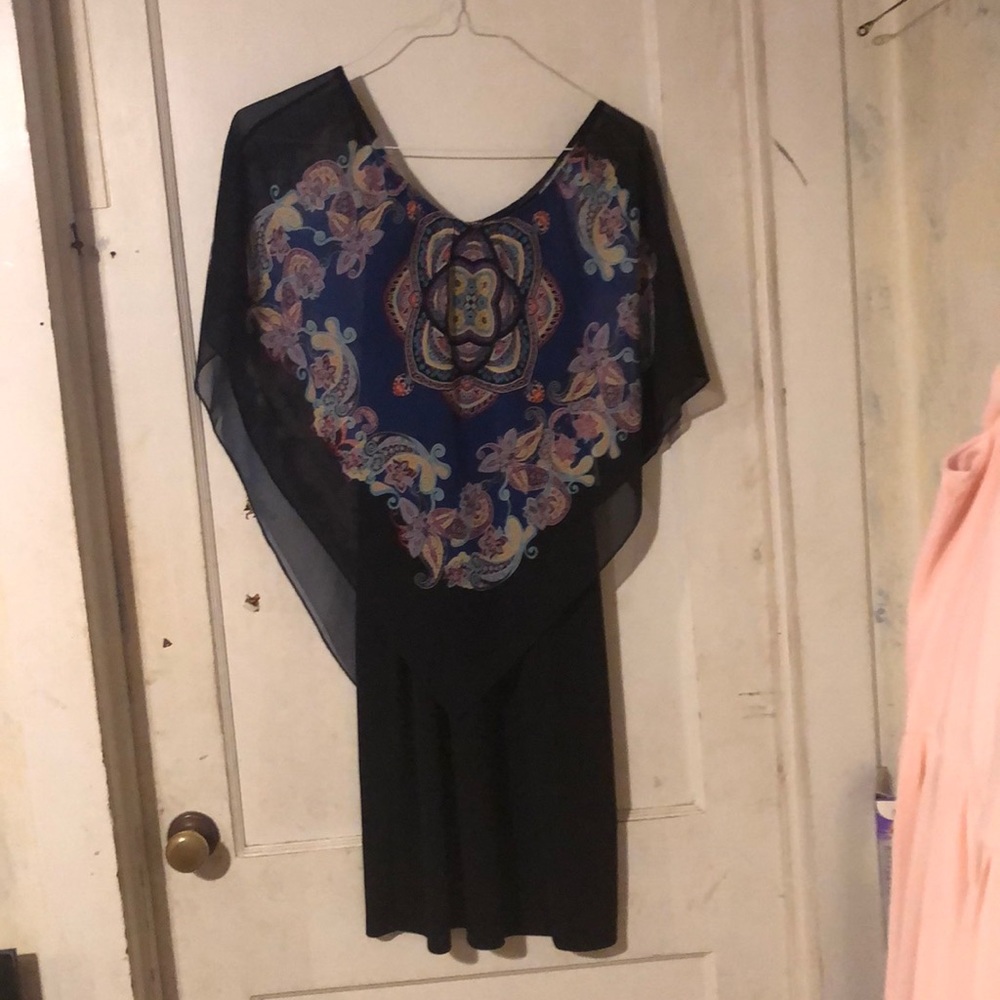 Black/scarf dress